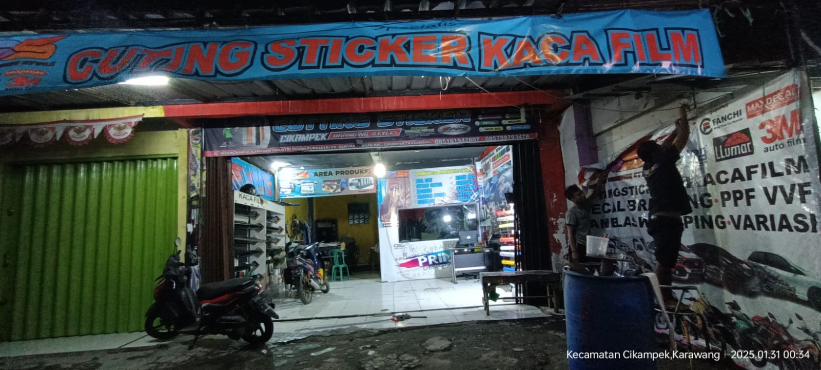 Pasang Sticker, gedung, dan kaca film Cikampek Karawang